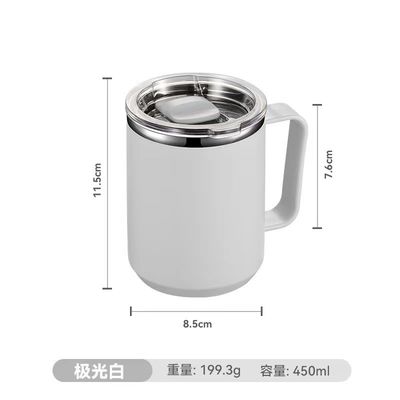 450 ml roestvrij staal dubbele wand vacuüm geïsoleerde thermische reis tumbler met aangepaste handvat