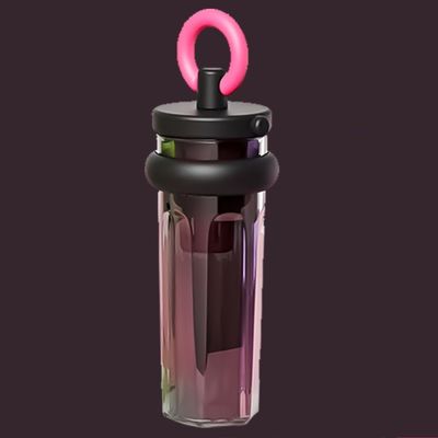 700 ml grote capaciteit Custom logo transparante plastic fles met stro voor reizen