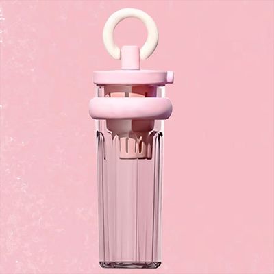 700 ml grote capaciteit Custom logo transparante plastic fles met stro voor reizen