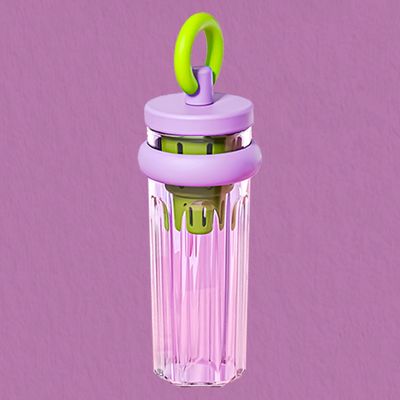 Reisbeker met stro 700 ml Grote capaciteit Thermische isolatie Draagbare transparante fles