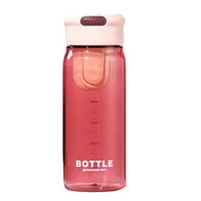 Op voorraad en OEM geaccepteerd Custom Logo 650ml PP Plastic Waterfles met thee separator