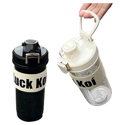 TOUR 600 ml draagbare sport plastic waterfles met handvat en grote capaciteit
