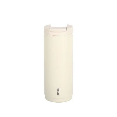 Witte 400 ml Custom Logo Dubbelwand Roestvrij staal Koffie Waterfles Vacuümflasjes Thermos