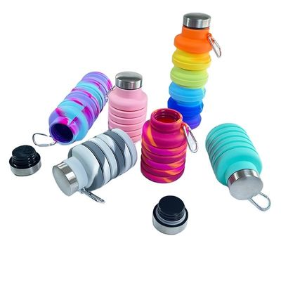 Contemporary Design 500ml vouwbare siliconen waterfles voor Unisex Reis Gym Sport