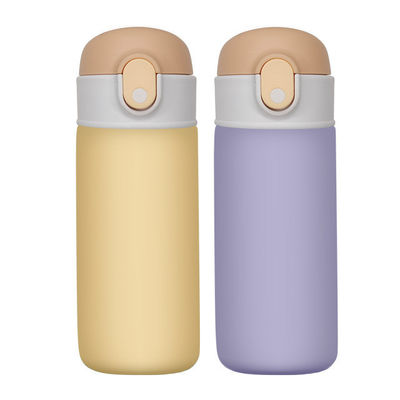 16oz lekvrije flesje voor kinderen, modieuze stijl, sportieve waterfles met stro.