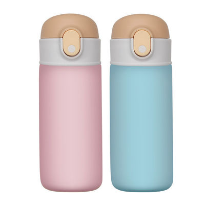 16oz lekvrije flesje voor kinderen, modieuze stijl, sportieve waterfles met stro.