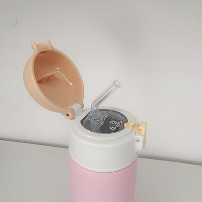 16oz lekvrije flesje voor kinderen, modieuze stijl, sportieve waterfles met stro.