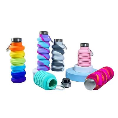 500 ml opvouwbare siliconen waterfles voor reizen gym sporten BPA gratis veilig student kopje