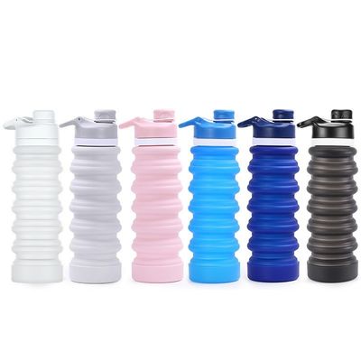 Custom logo 750ml opvouwbare waterfles BPA-vrij siliconen voor kinderen school en sport