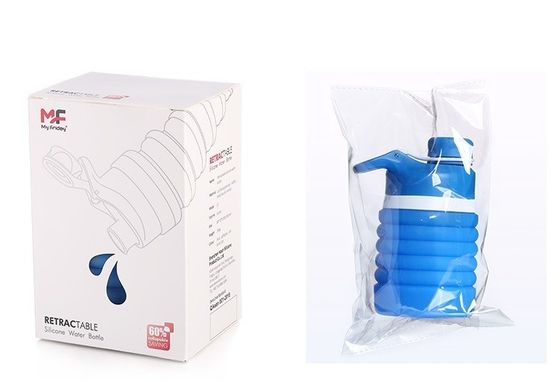Custom logo 750ml opvouwbare waterfles BPA-vrij siliconen voor kinderen school en sport