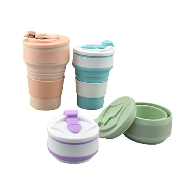 350 ml/500 ml Custom Printing Silicone Folding Cup voor herbruikbare draagbare waterfles