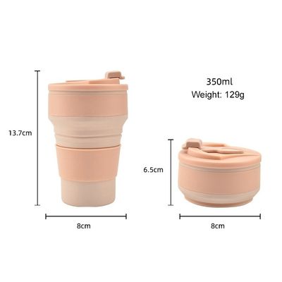 350 ml/500 ml Custom Printing Silicone Folding Cup voor herbruikbare draagbare waterfles