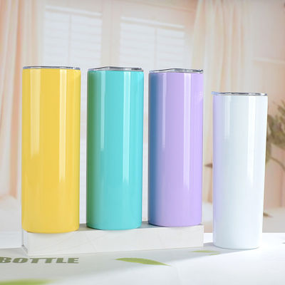 Gepersonaliseerde kleurlekkestof 12oz 20oz 30oz student waterfles met deksel en stro