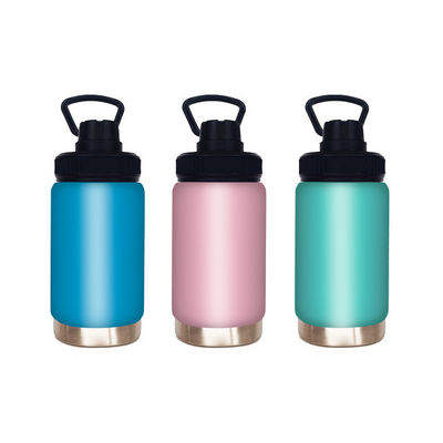 32 oz zwarte roestvrijstalen waterfles geïsoleerde vacuümfles voor buitenactiviteiten