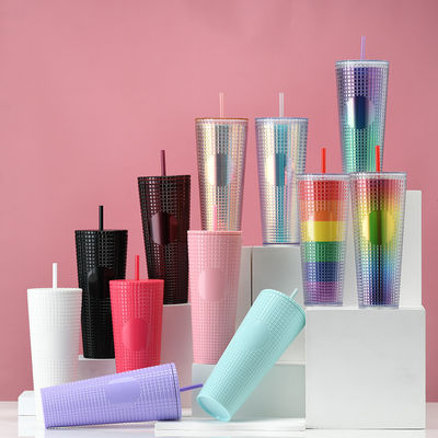 Straw Type Water Flowing Method Custom Coffee Tumbler met Customized Logo Acceptabel