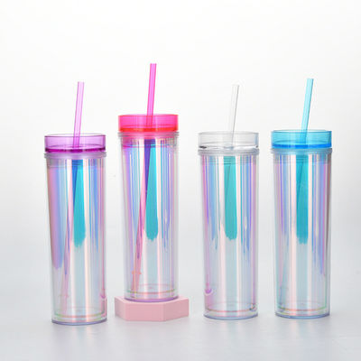Accessoires met stro 450 ml Eco-vriendelijke herbruikbare plastic koffiebak met logo