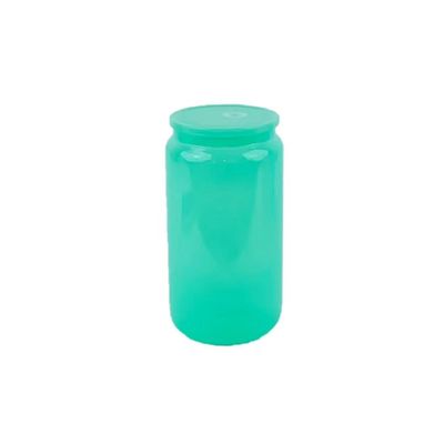 Glas drinkfles 16oz kleurrijke modieuze draagbare vorm voor gratis fruitwater