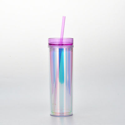 Accessoires met stro 450 ml Eco-vriendelijke herbruikbare plastic koffiebak met logo