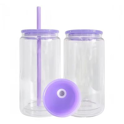 Kleurrijke 16oz glazen fles voor bierbekers en draagbaar fruitwater