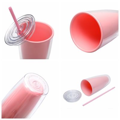 Gepersonaliseerde logo drukken plastic herbruikbare tumbler perfect voor kinderen en studenten