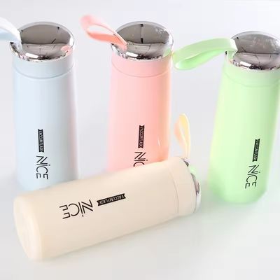 400 ml glas mini outdoor draagbare lekvrije waterfles met touw voor promotie
