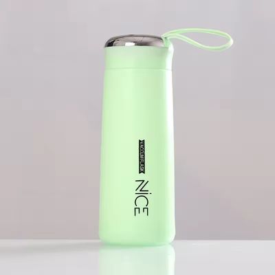 400 ml glas mini outdoor draagbare lekvrije waterfles met touw voor promotie