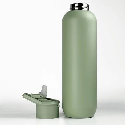 Vacuümgeïsoleerde fles van roestvrij staal met deksel Army Green 580 ml en 1000 ml