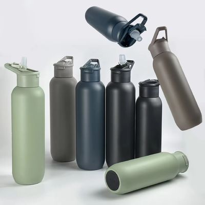 Vacuümgeïsoleerde fles van roestvrij staal met deksel Army Green 580 ml en 1000 ml