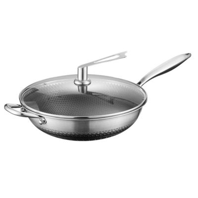 Persoonlijk afdrukken van logo roestvrij staal Wok Geschikt voor kachel en milieuvriendelijk koken