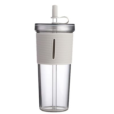 Camp Outdoor Custom Logo Double Wall Milk Tea Straws Cup 700ml met siliconen mouw