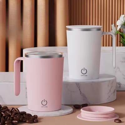 Gepersonaliseerd logo Acceptabele elektrische mengbeker voor roeren koffiebeker van roestvrij staal