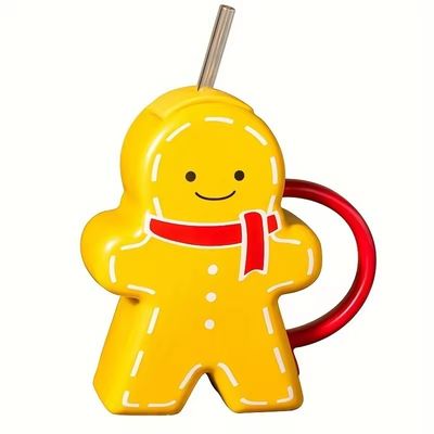 Gingerbread Shape Keramische Kersbeker Geschenk Koffiekop voor duurzaam drankje