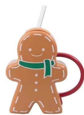 Gingerbread Shape Keramische Kersbeker Geschenk Koffiekop voor duurzaam drankje