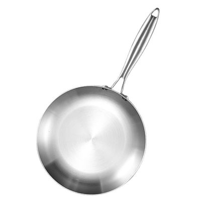 Vriespanen Skilletten 22/24/26/28cm roestvrijstalen bak met glazen deksel en potdeksel