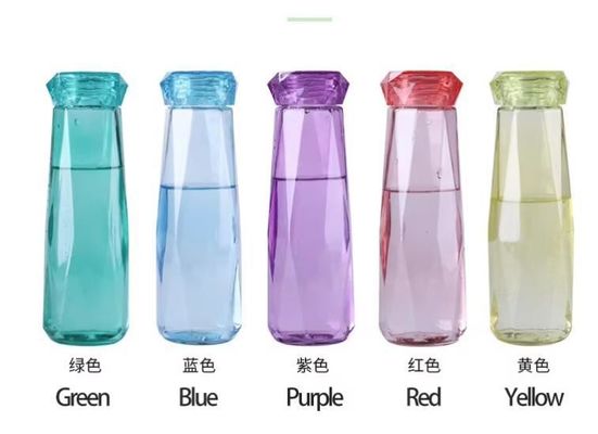 Stijl Draagbare kantoor camping sport glas waterfles met bier blik glas 21,5 * 7,5cm