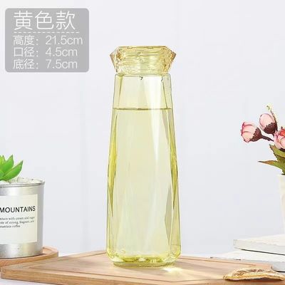 Stijl Draagbare kantoor camping sport glas waterfles met bier blik glas 21,5 * 7,5cm