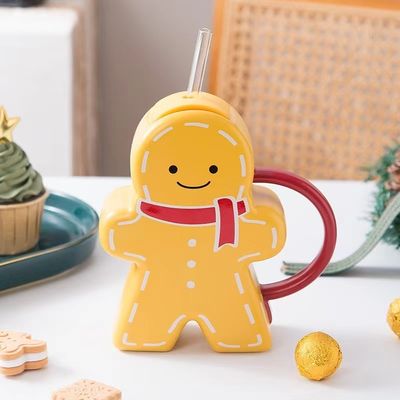 Duurzame peperkoekvormige keramische beker Vintage kerstbeker voor familie en vrienden