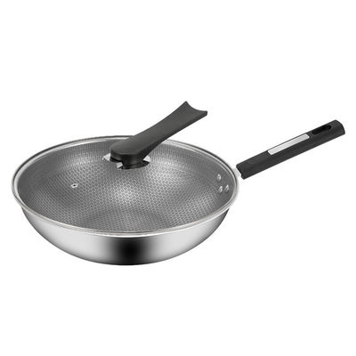 Honingraat Wok Niet-klevend kookgerei voor algemeen gebruik op gas en inductiekoker 32/34 cm in diameter