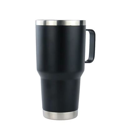 Draagbare geïsoleerde reisbeker 30oz roestvrijstalen tumbler met moderne ontwerp handvat