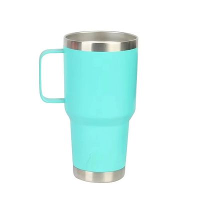 Draagbare geïsoleerde reisbeker 30oz roestvrijstalen tumbler met moderne ontwerp handvat