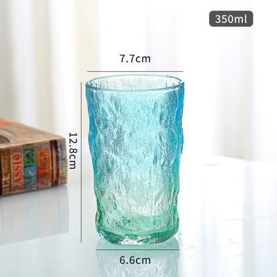 Creatieve Europese stijl met deksel doorzichtig helder glasblik glazen glazen beker gletsjer rots