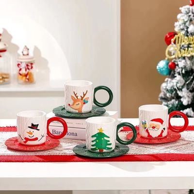 Kerstbeker Home Decor Herenbeker voor Europese stijl Keramische kerstman Dinerware Set