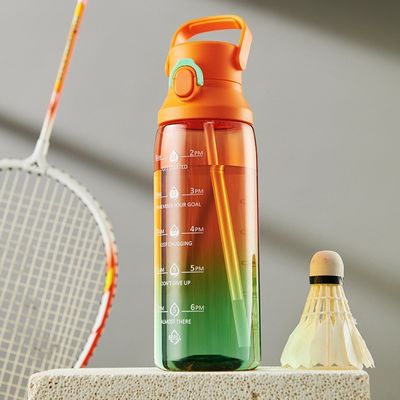 Direct Drink Plastic Gradient Kleur 750 ml Draagbare Sportwaterfles voor reizen