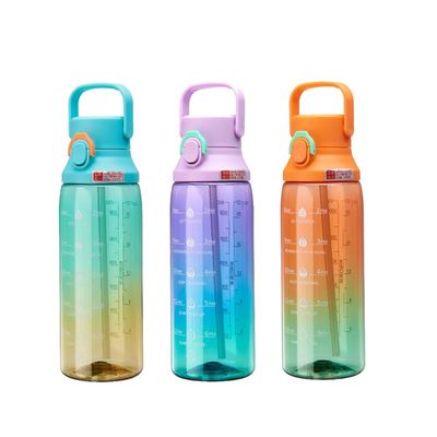 Direct Drink Plastic Gradient Kleur 750 ml Draagbare Sportwaterfles voor reizen