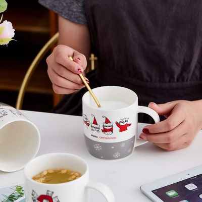 14 OZ Kerstkoffiebeker met grappige kerstman Design Custom Cups Warme Chocolade