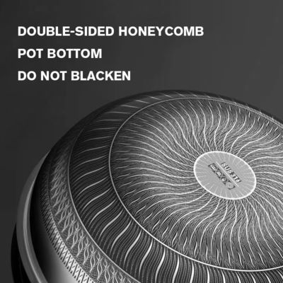 30cm Diameter honingraat Huishoudelijk kookwerk met glazen deksel en anti-stick coating