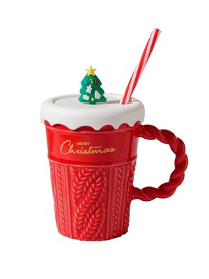 Zaken cadeautjes Kerst Keramische koffiebeker Theekopjes Draagbare kerstbekers 400 ml