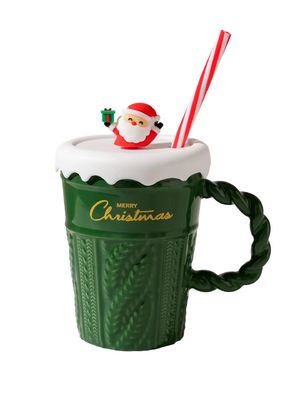 Zaken cadeautjes Kerst Keramische koffiebeker Theekopjes Draagbare kerstbekers 400 ml