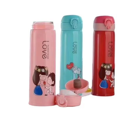 Glas waterbeker Fles Grote capaciteit roestvrij staal 304 Bouncing Straight Drink Cup