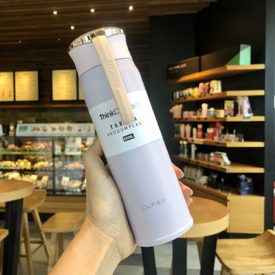Dubbele wand geïsoleerde 450 ml roestvrij staal waterfles houdt drinken warm koud voor uren